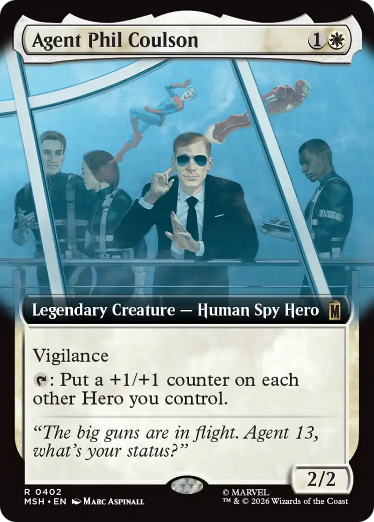 Agent Phil Coulson (Extended Art) [Marvel Super Heroes] MTG Single Magic: The Gathering | Red Claw Gaming