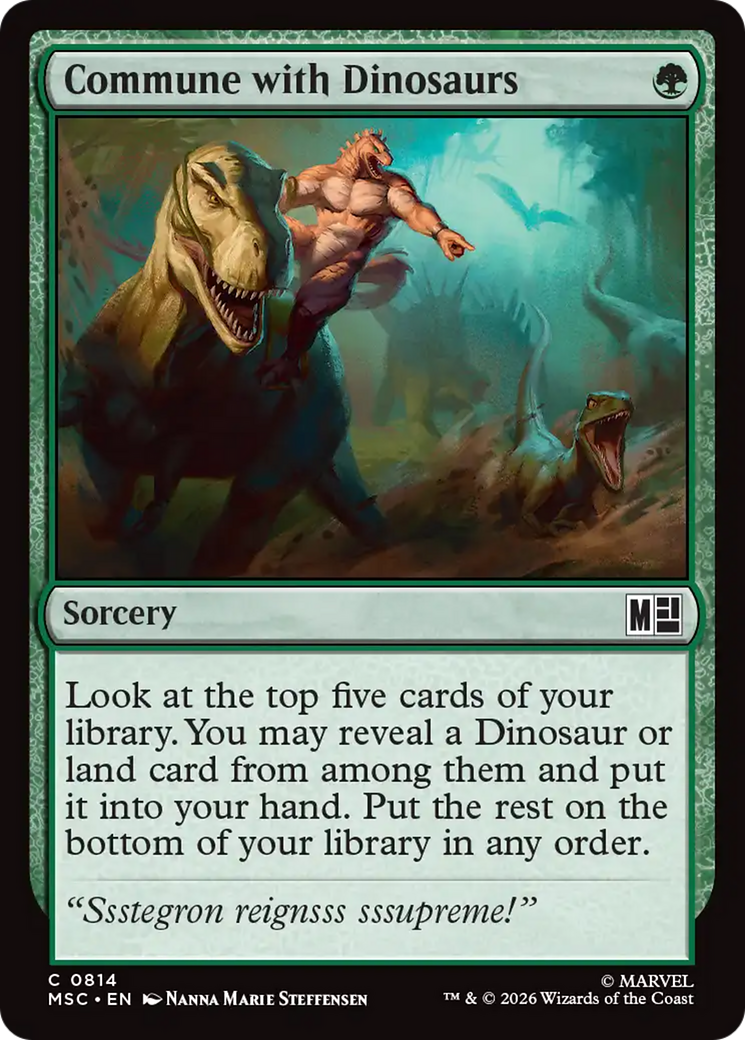 Commune with Dinosaurs [Marvel Super Heroes Commander] MTG Single Magic: The Gathering | Red Claw Gaming