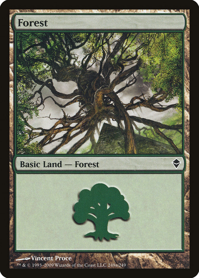Forest (249a) [Zendikar] MTG Single Magic: The Gathering | Red Claw Gaming