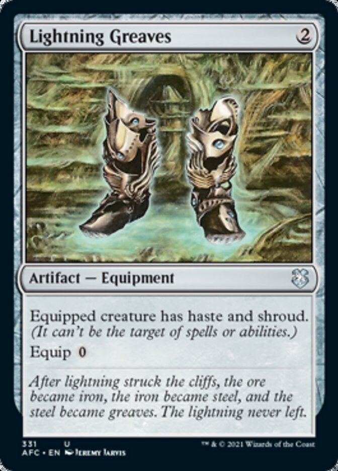 Lightning Greaves [Dungeons & Dragons: Adventures in the Forgotten Realms Commander] MTG Single Magic: The Gathering | Red Claw Gaming