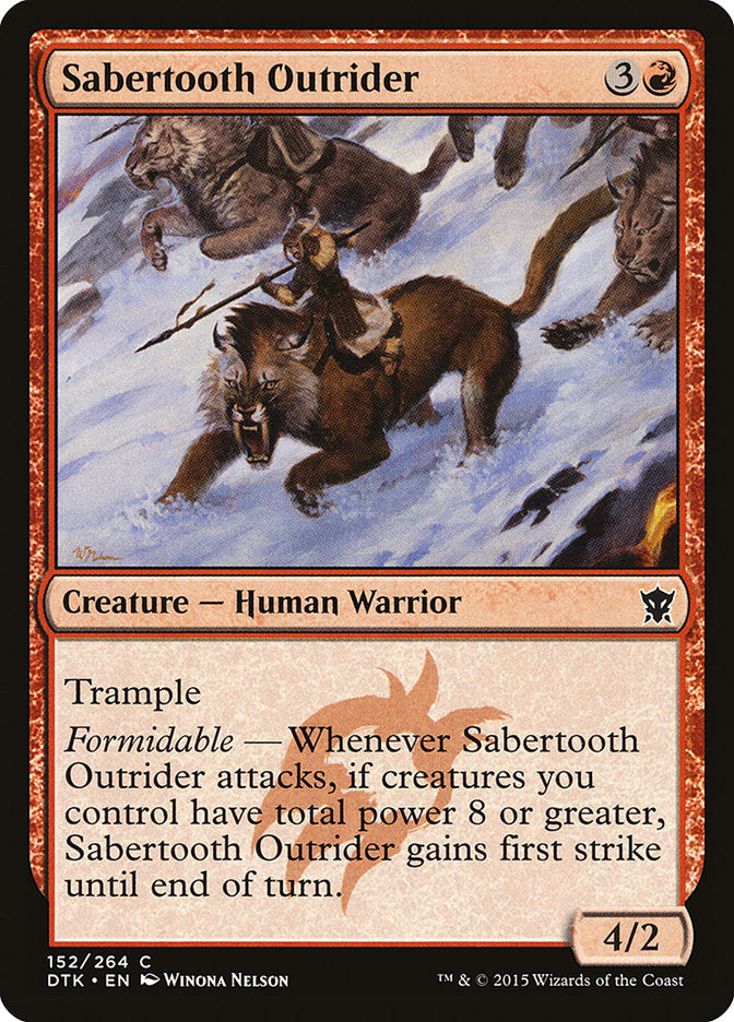 Sabertooth Outrider [Dragons of Tarkir] MTG Single Magic: The Gathering | Red Claw Gaming