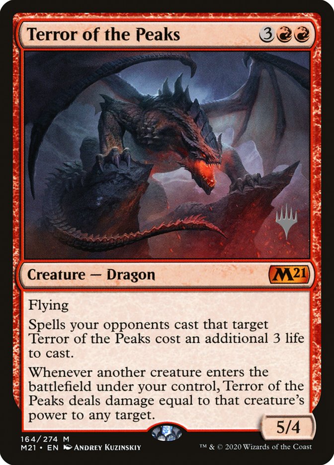 Terror of the Peaks (Promo Pack) [Core Set 2021 Promos] MTG Single Magic: The Gathering | Red Claw Gaming