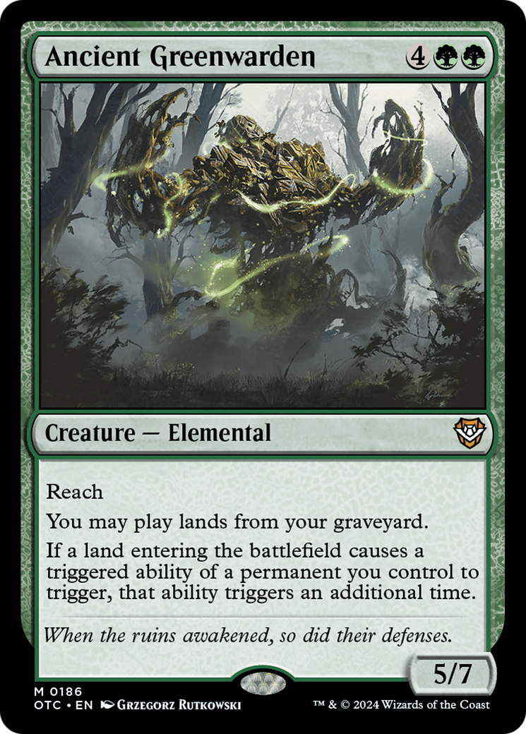 Ancient Greenwarden [Outlaws of Thunder Junction Commander] MTG Single Magic: The Gathering | Red Claw Gaming
