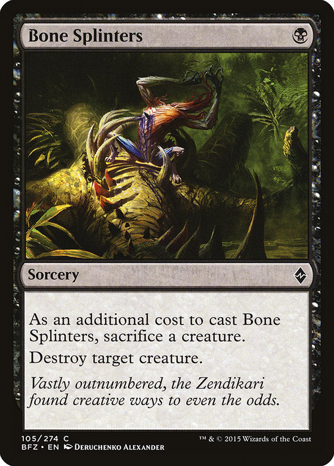 Bone Splinters [Battle for Zendikar] MTG Single Magic: The Gathering | Red Claw Gaming