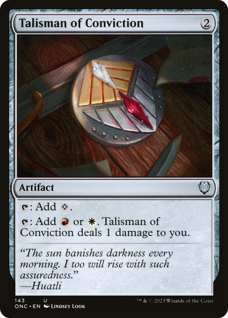 Talisman of Conviction [Phyrexia: All Will Be One Commander] MTG Single Magic: The Gathering    | Red Claw Gaming
