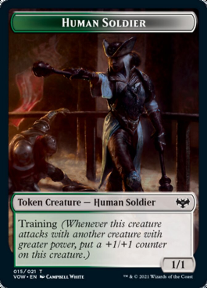 Blood // Human Soldier Double-Sided Token [Innistrad: Crimson Vow Tokens] MTG Single Magic: The Gathering | Red Claw Gaming