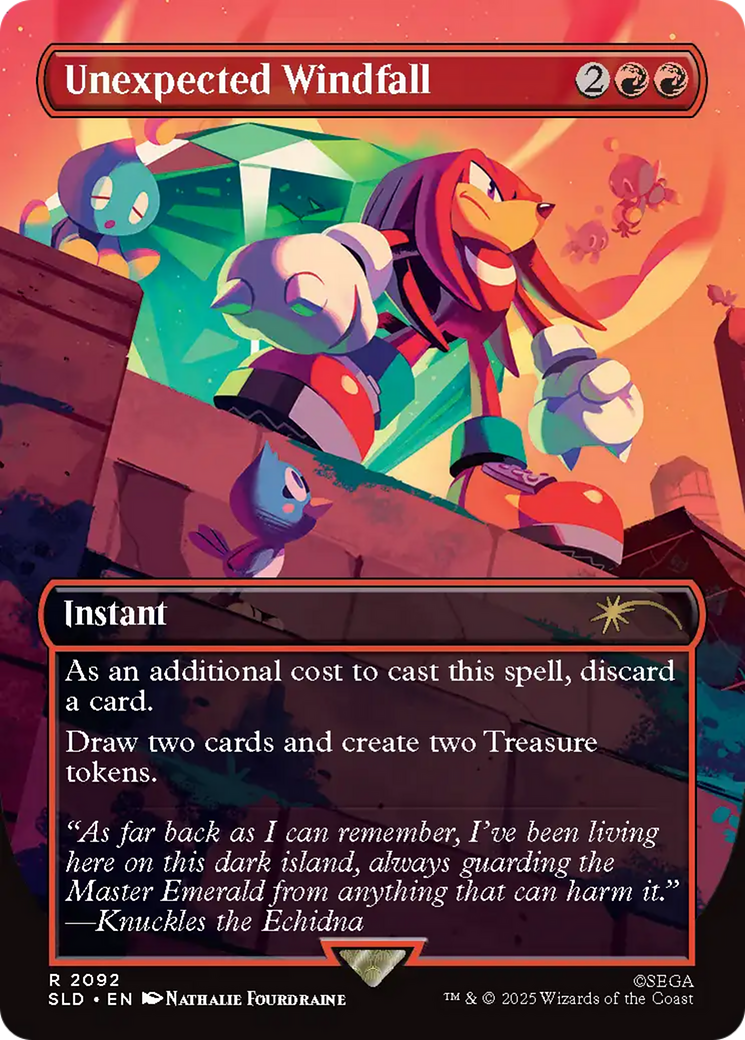 Unexpected Windfall (2092) (Rainbow Foil) [Secret Lair Drop Series] MTG Single Magic: The Gathering | Red Claw Gaming