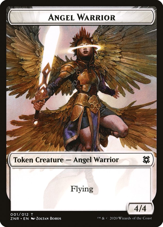 Angel Warrior Token [Zendikar Rising Tokens] MTG Single Magic: The Gathering | Red Claw Gaming
