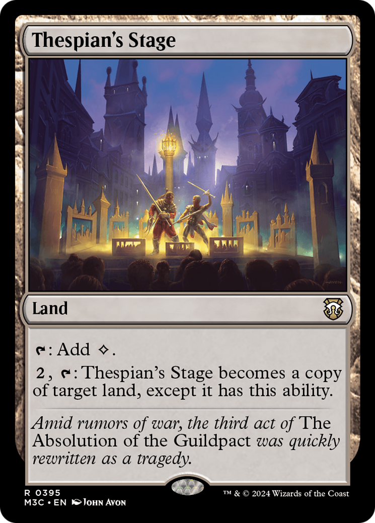 Thespian's Stage (Ripple Foil) [Modern Horizons 3 Commander] MTG Single Magic: The Gathering | Red Claw Gaming