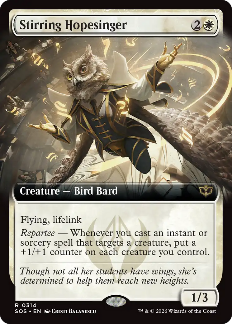 Stirring Hopesinger (Extended Art) [Secrets of Strixhaven] MTG Single Magic: The Gathering | Red Claw Gaming
