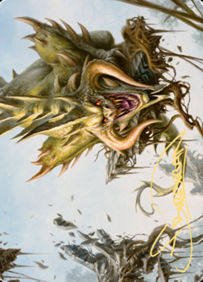Canopy Baloth Art Card (Gold-Stamped Signature) [Zendikar Rising Art Series] MTG Single Magic: The Gathering | Red Claw Gaming