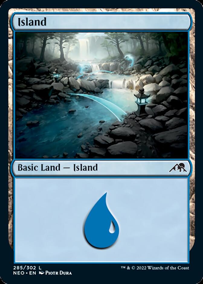 Island (285) [Kamigawa: Neon Dynasty] MTG Single Magic: The Gathering    | Red Claw Gaming