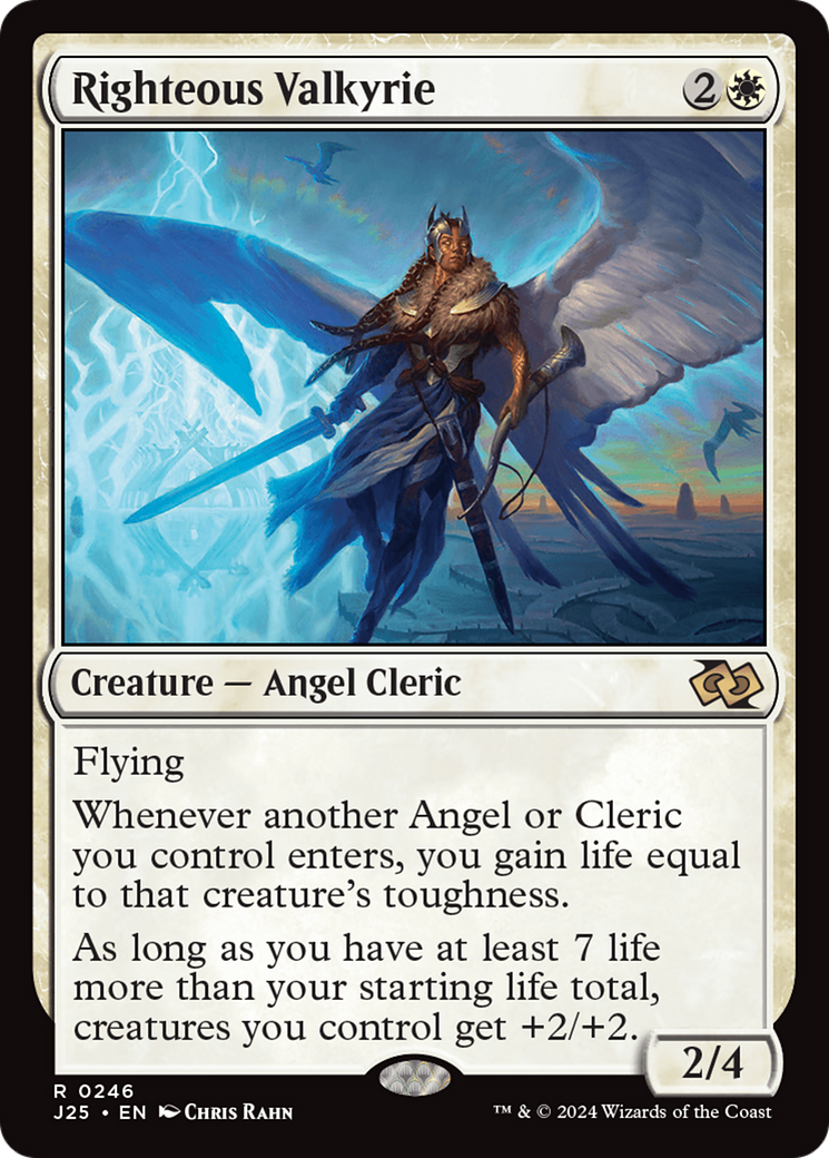 Righteous Valkyrie [Foundations Jumpstart] MTG Single Magic: The Gathering | Red Claw Gaming