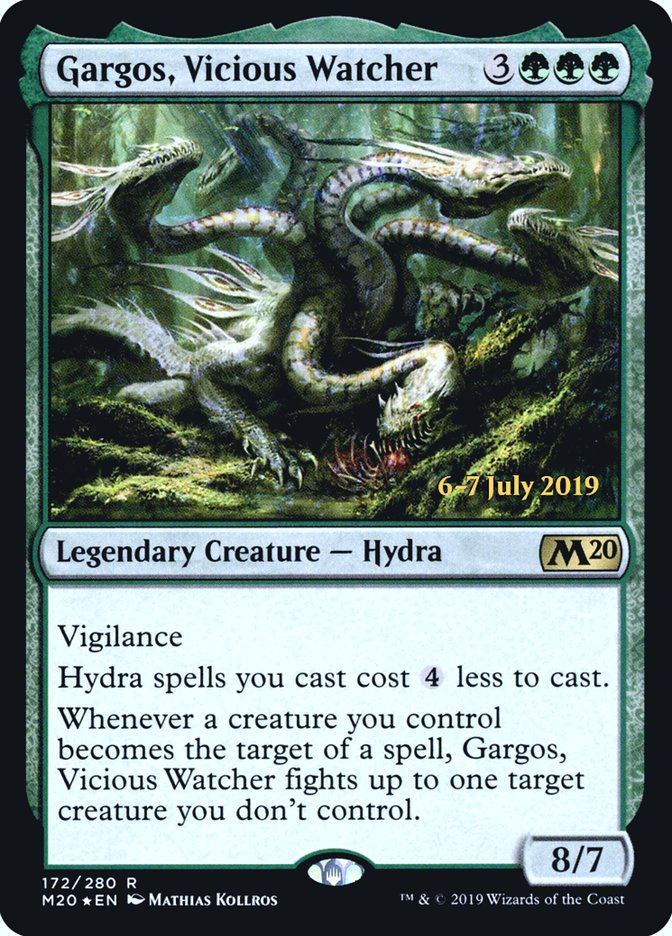 Gargos, Vicious Watcher [Core Set 2020 Prerelease Promos] MTG Single Magic: The Gathering | Red Claw Gaming
