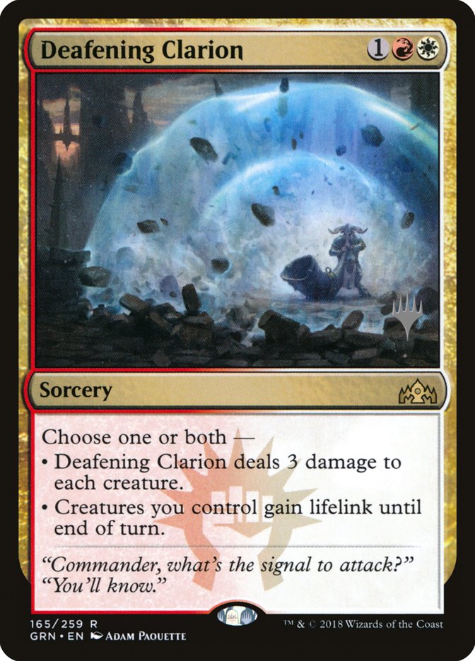 Deafening Clarion (Promo Pack) [Guilds of Ravnica Promos] MTG Single Magic: The Gathering | Red Claw Gaming