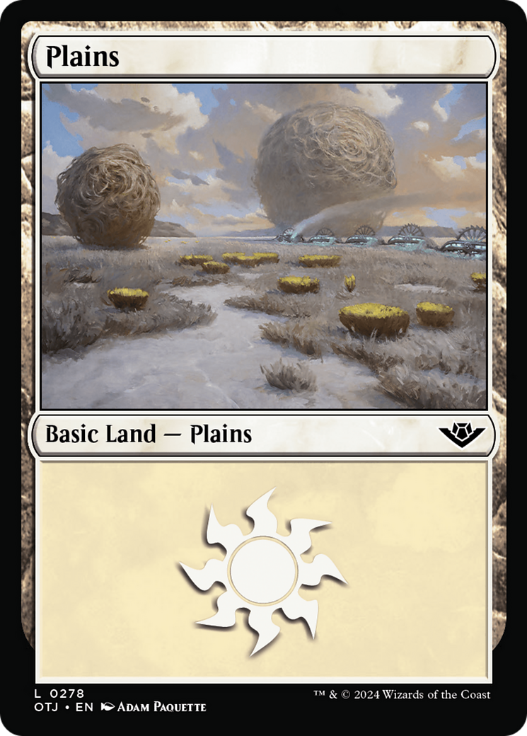 Plains (0278) [Outlaws of Thunder Junction] MTG Single Magic: The Gathering | Red Claw Gaming