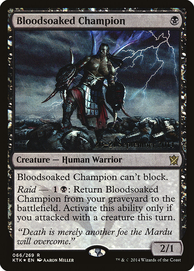 Bloodsoaked Champion [Khans of Tarkir Prerelease Promos] MTG Single Magic: The Gathering | Red Claw Gaming