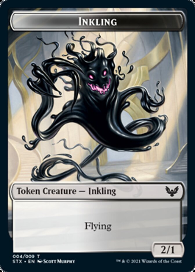 Spirit // Inkling Double-Sided Token [Strixhaven: School of Mages Tokens] MTG Single Magic: The Gathering | Red Claw Gaming