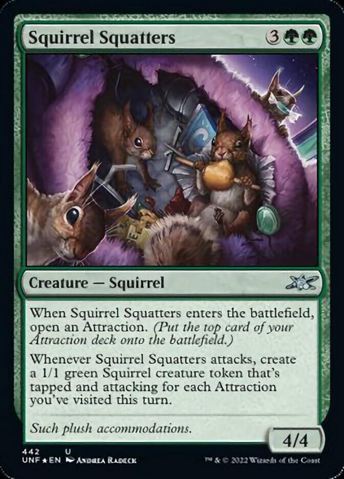 Squirrel Squatters (Galaxy Foil) [Unfinity] MTG Single Magic: The Gathering    | Red Claw Gaming
