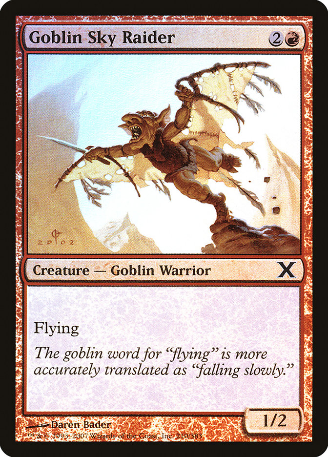 Goblin Sky Raider (Premium Foil) [Tenth Edition] MTG Single Magic: The Gathering | Red Claw Gaming
