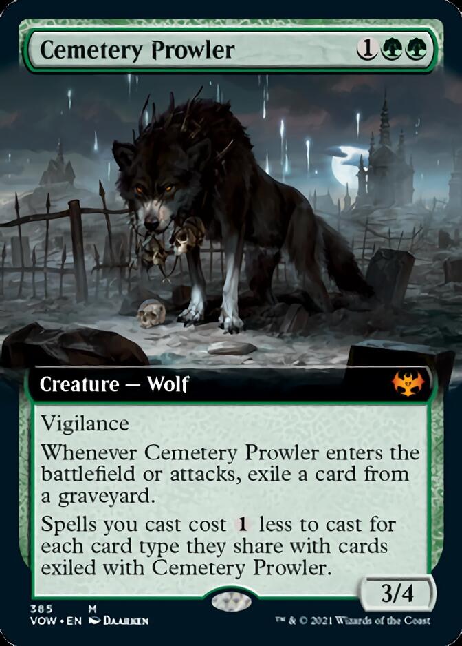 Cemetery Prowler (Extended Art) [Innistrad: Crimson Vow] MTG Single Magic: The Gathering | Red Claw Gaming