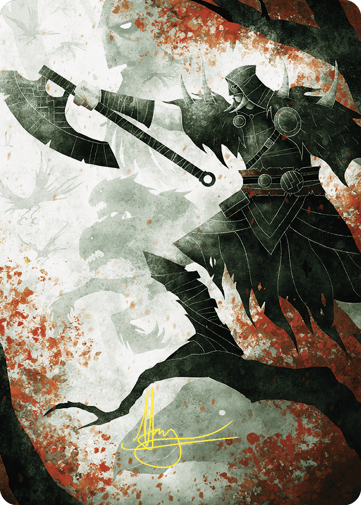 Garruk's Uprising Art Card (Gold-Stamped Signature) [Wilds of Eldraine Art Series] MTG Single Magic: The Gathering | Red Claw Gaming