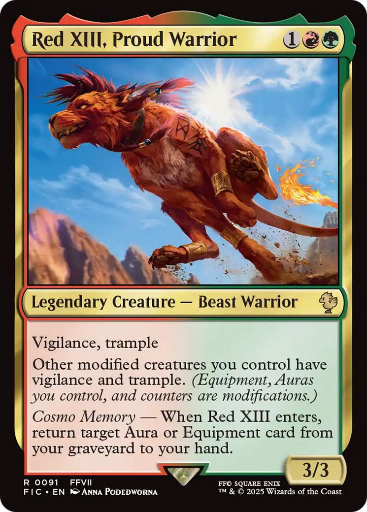 Red XIII, Proud Warrior [FINAL FANTASY Commander] MTG Single Magic: The Gathering | Red Claw Gaming