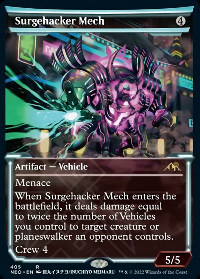 Surgehacker Mech (Showcase Soft Glow) [Kamigawa: Neon Dynasty] MTG Single Magic: The Gathering    | Red Claw Gaming