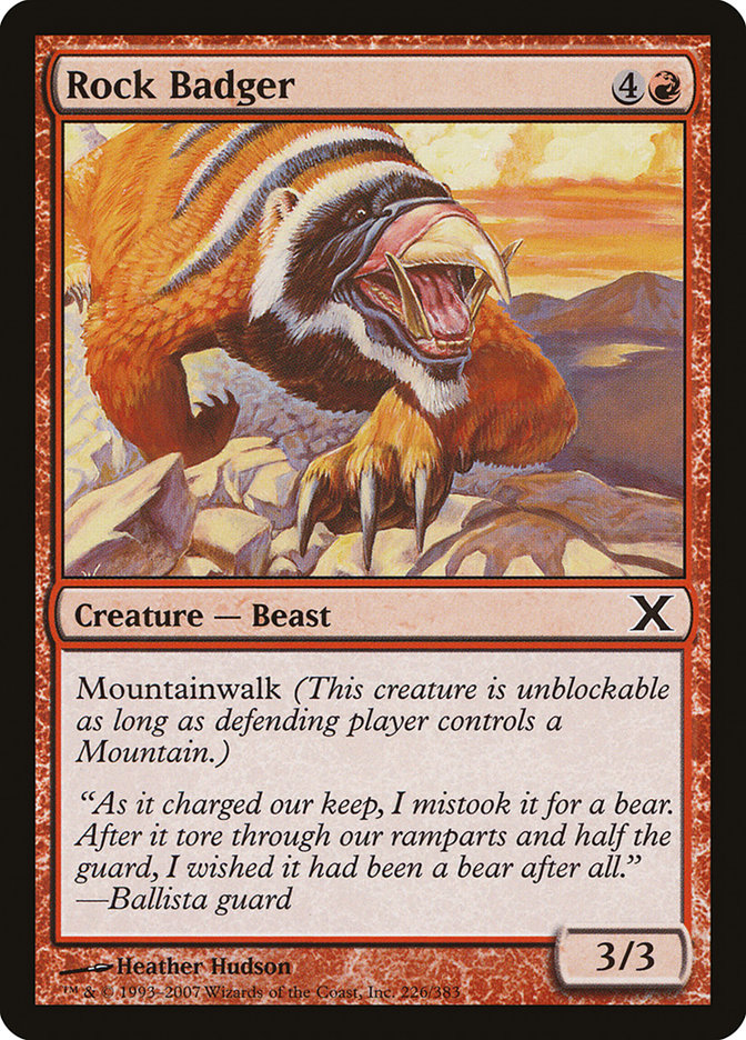 Rock Badger [Tenth Edition] MTG Single Magic: The Gathering | Red Claw Gaming