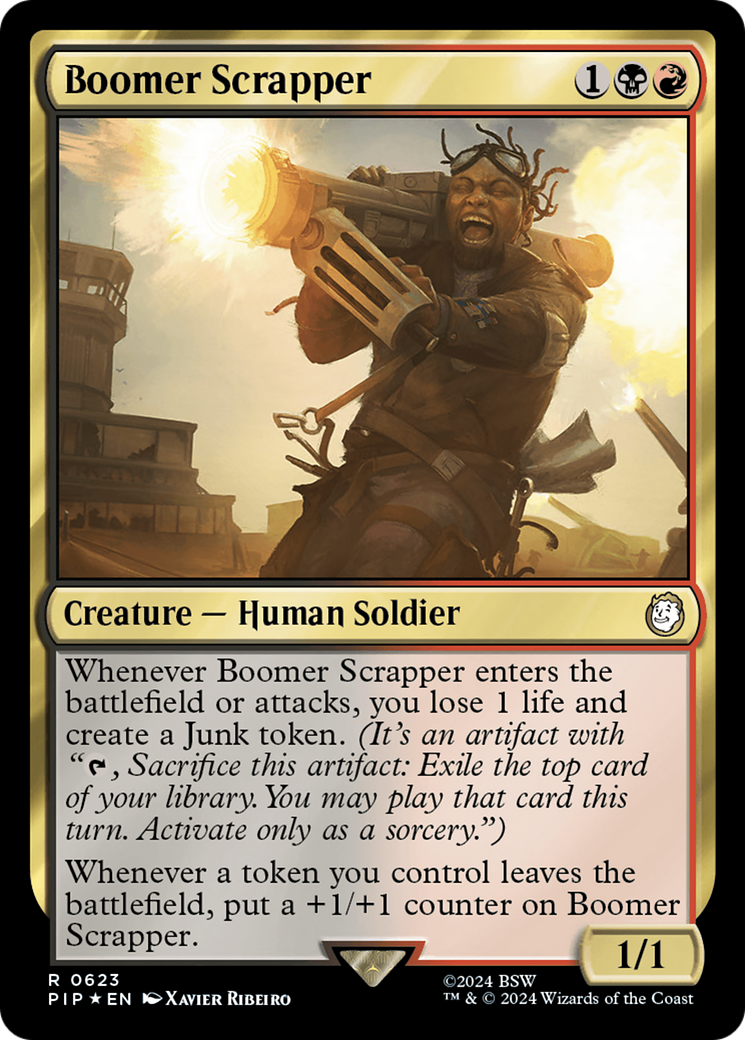 Boomer Scrapper (Surge Foil) [Fallout] MTG Single Magic: The Gathering    | Red Claw Gaming