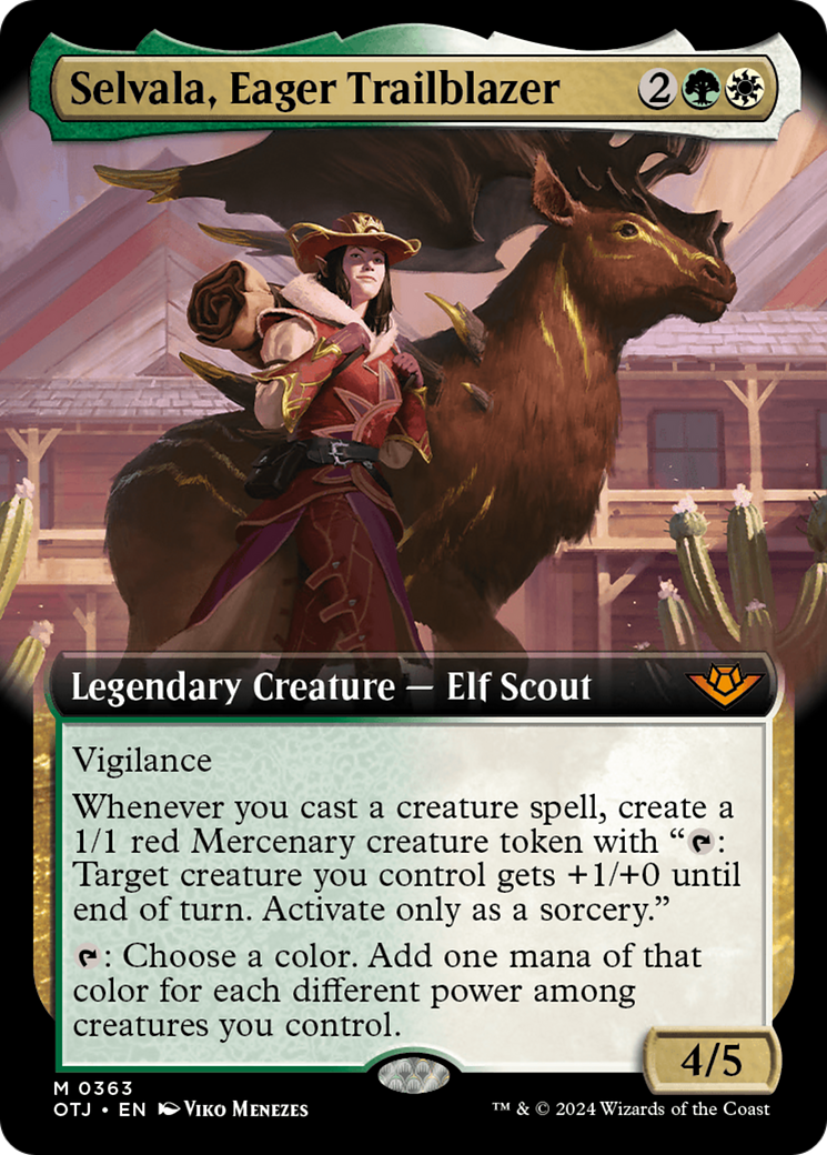 Selvala, Eager Trailblazer (Extended Art) [Outlaws of Thunder Junction] MTG Single Magic: The Gathering    | Red Claw Gaming