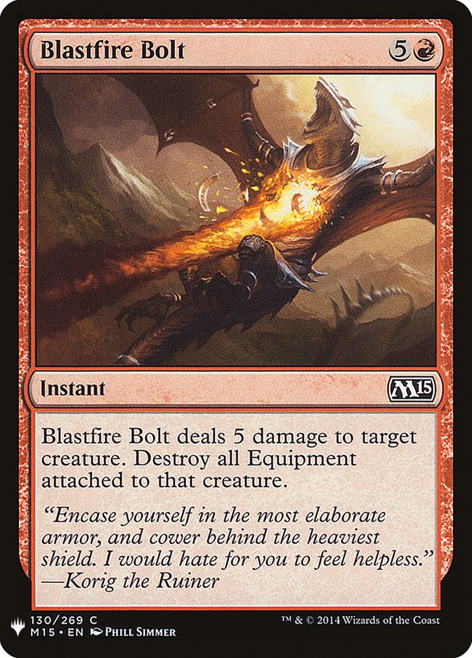 Blastfire Bolt [Mystery Booster] MTG Single Magic: The Gathering | Red Claw Gaming