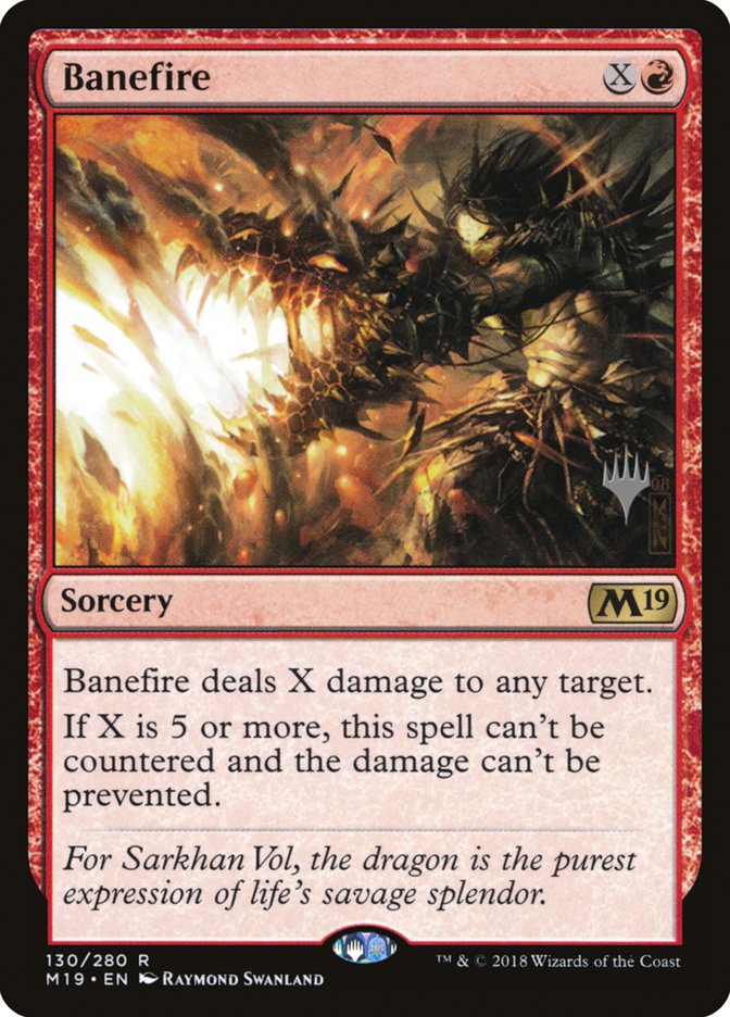 Banefire (Promo Pack) [Core Set 2019 Promos] MTG Single Magic: The Gathering | Red Claw Gaming
