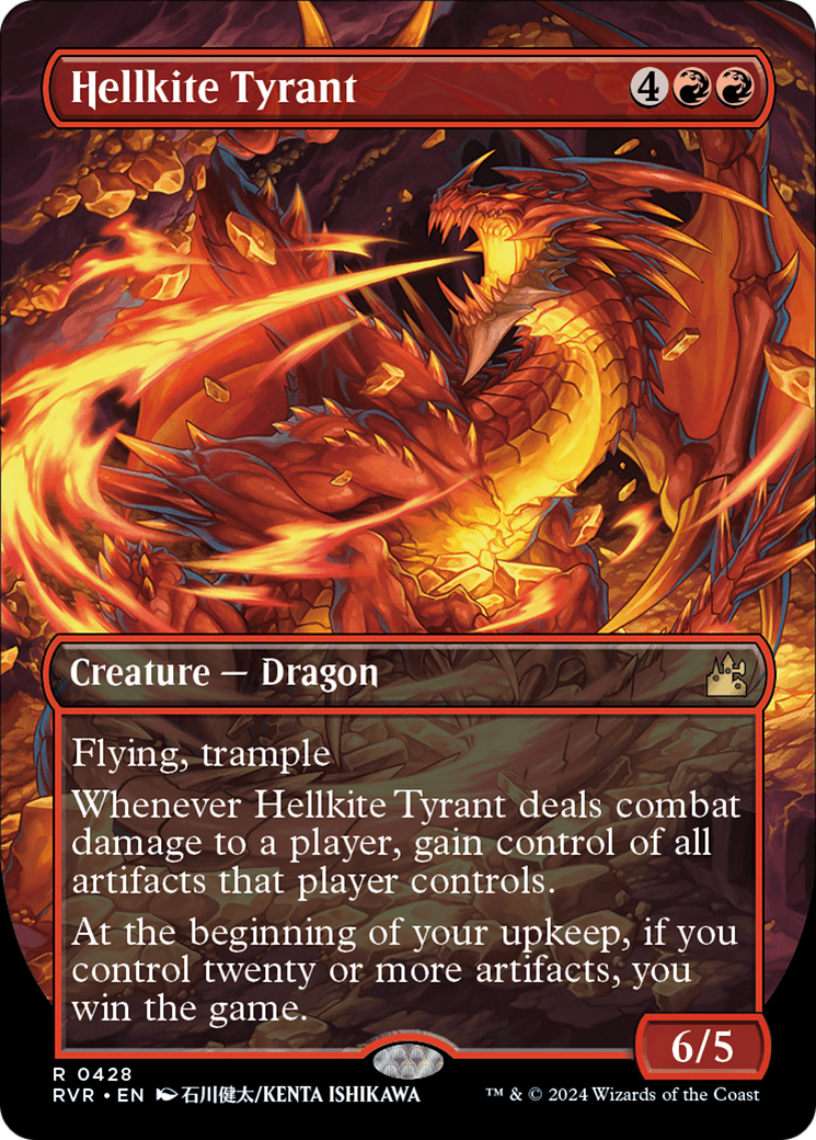 Hellkite Tyrant (Anime Borderless) [Ravnica Remastered] MTG Single Magic: The Gathering | Red Claw Gaming