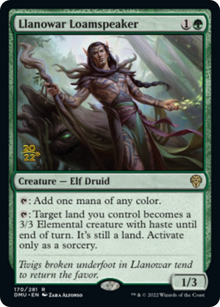 Llanowar Loamspeaker [Dominaria United Prerelease Promos] MTG Single Magic: The Gathering | Red Claw Gaming