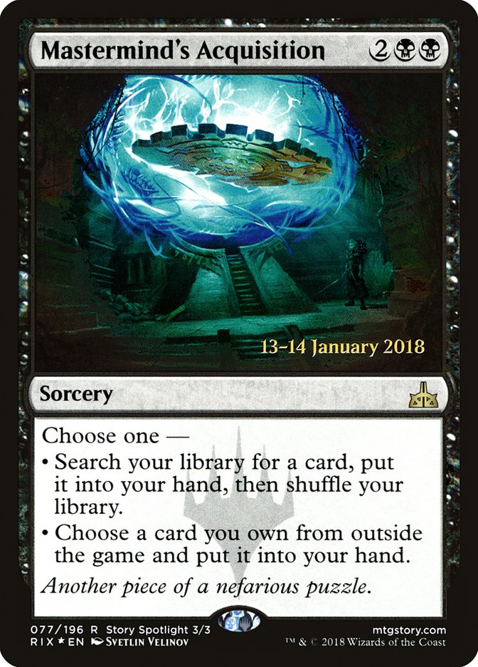 Mastermind's Acquisition [Rivals of Ixalan Prerelease Promos] MTG Single Magic: The Gathering | Red Claw Gaming