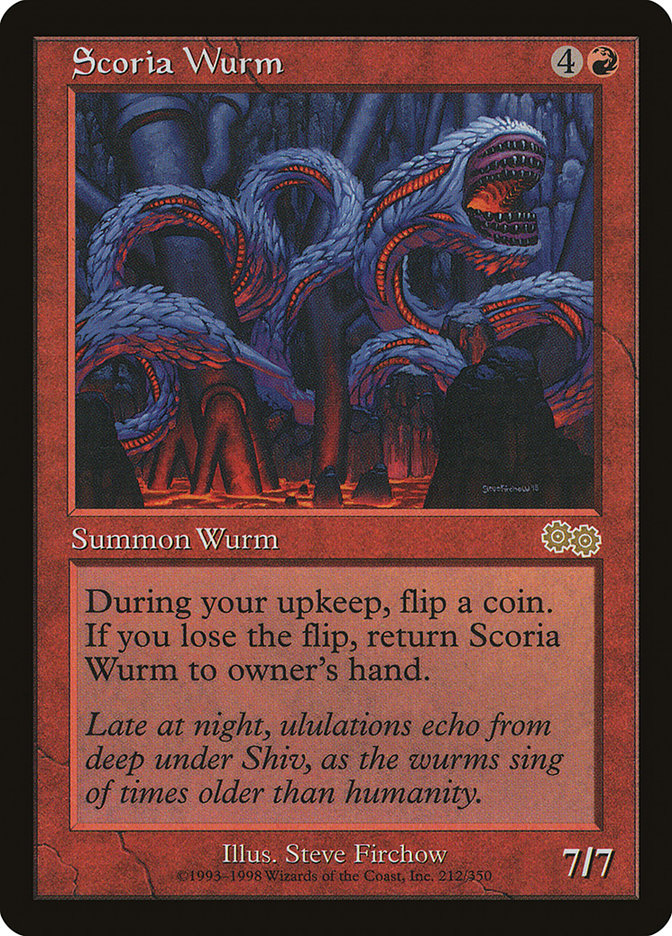 Scoria Wurm [Urza's Saga] MTG Single Magic: The Gathering | Red Claw Gaming