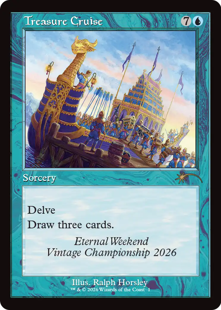 Treasure Cruise (Retro Frame) (Eternal Weekend 2026 Promo) [Eternal Weekend] MTG Single Magic: The Gathering | Red Claw Gaming