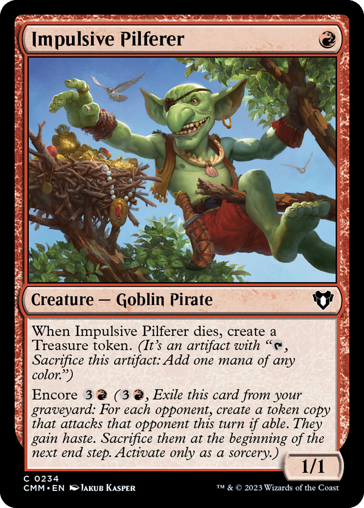 Impulsive Pilferer [Commander Masters] MTG Single Magic: The Gathering | Red Claw Gaming