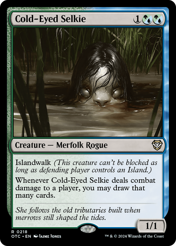 Cold-Eyed Selkie [Outlaws of Thunder Junction Commander] MTG Single Magic: The Gathering | Red Claw Gaming