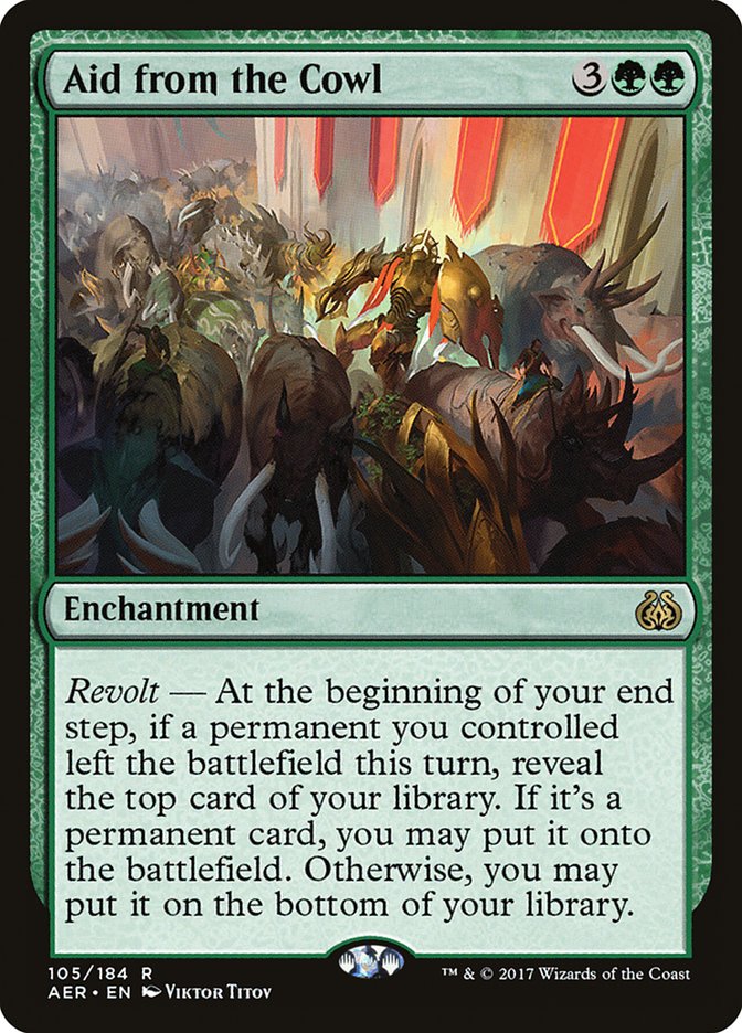 Aid from the Cowl [Aether Revolt] MTG Single Magic: The Gathering | Red Claw Gaming