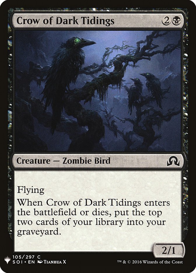 Crow of Dark Tidings [Mystery Booster] MTG Single Magic: The Gathering | Red Claw Gaming