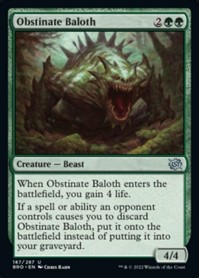 Obstinate Baloth [The Brothers' War] MTG Single Magic: The Gathering | Red Claw Gaming