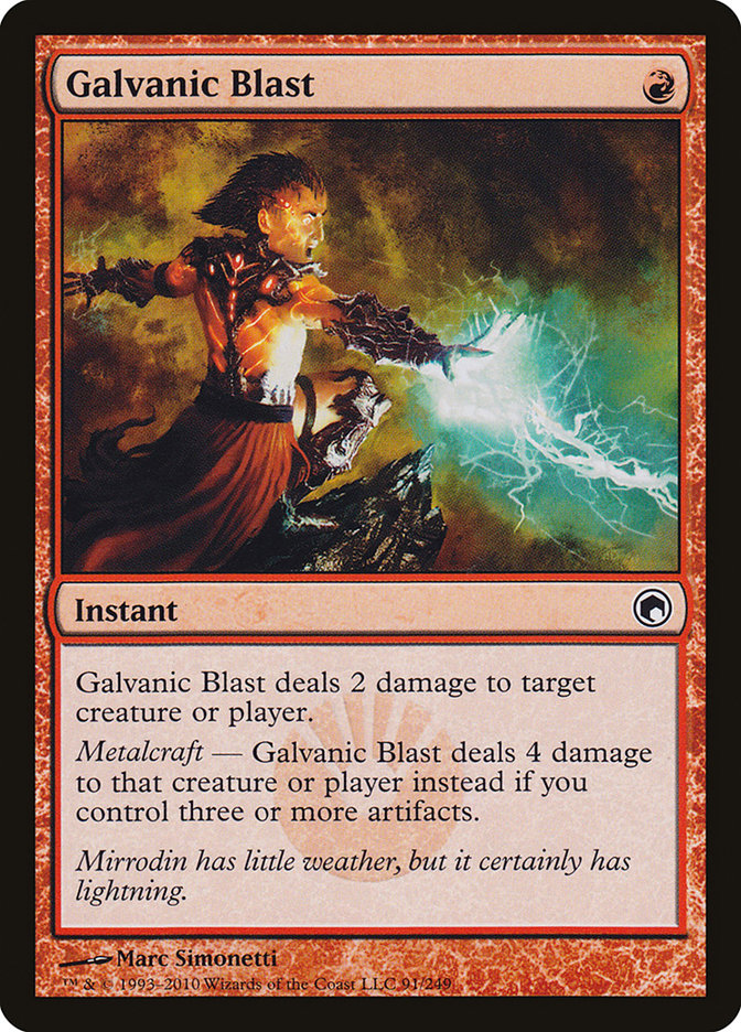 Galvanic Blast [Scars of Mirrodin] MTG Single Magic: The Gathering | Red Claw Gaming
