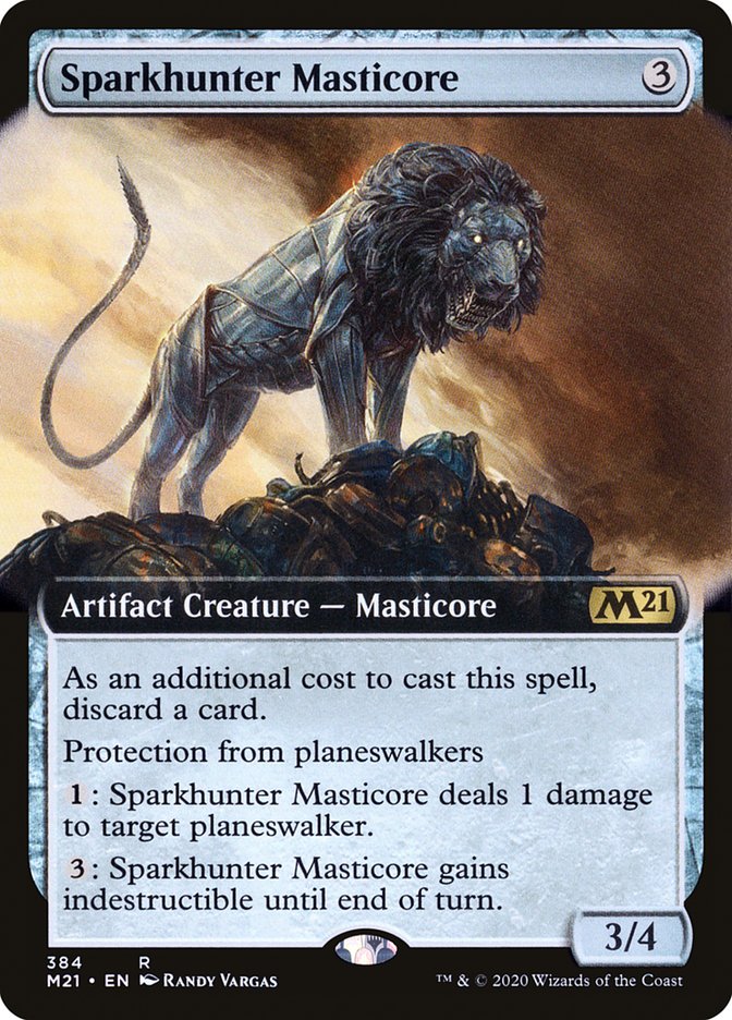 Sparkhunter Masticore (Extended Art) [Core Set 2021] MTG Single Magic: The Gathering | Red Claw Gaming