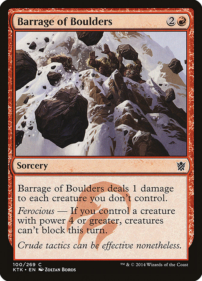 Barrage of Boulders [Khans of Tarkir] MTG Single Magic: The Gathering | Red Claw Gaming