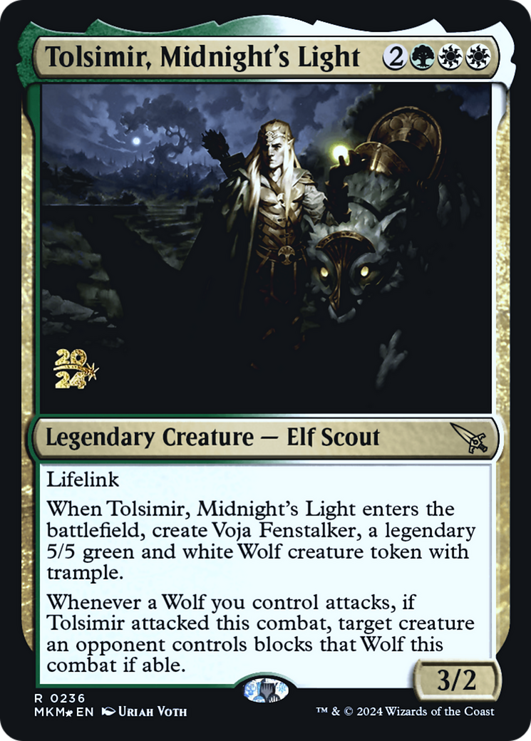 Tolsimir, Midnight's Light [Murders at Karlov Manor Prerelease Promos] MTG Single Magic: The Gathering | Red Claw Gaming