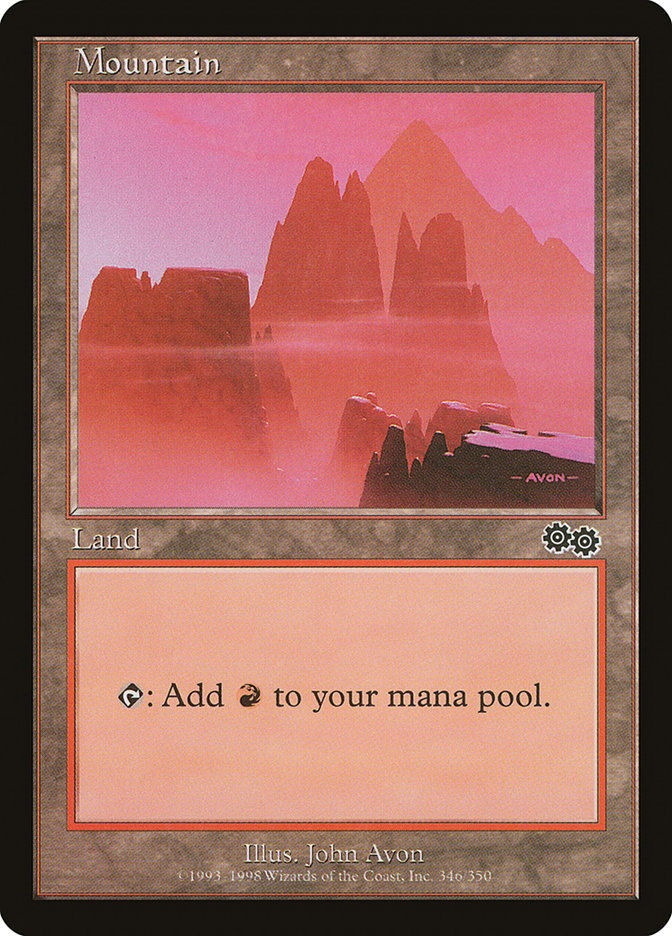 Mountain (346) [Urza's Saga] MTG Single Magic: The Gathering | Red Claw Gaming