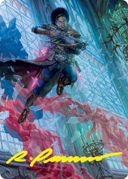 Kaya, Geist Hunter Art Card (Gold-Stamped Signature) [Innistrad: Crimson Vow Art Series] MTG Single Magic: The Gathering | Red Claw Gaming