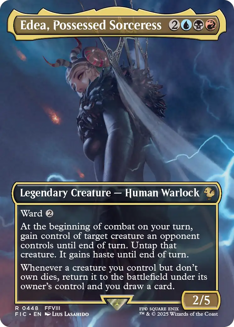 Edea, Possessed Sorceress (Borderless) [FINAL FANTASY Commander] MTG Single Magic: The Gathering | Red Claw Gaming